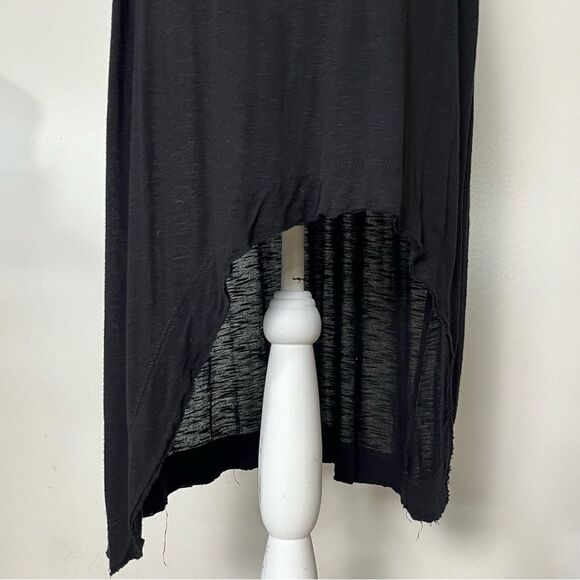 Freeloader Black Midi Dress Hi-Low Burnout Tee T-Shirt Rayon Made in USA Small - Picture 5 of 11